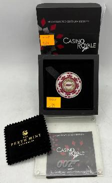 Casino Royal 007 1oz .999 Fine Silver Coloured Coin