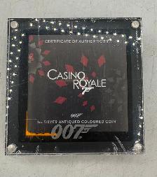 Casino Royal 007 1oz .999 Fine Silver Coloured Coin - Photo 5