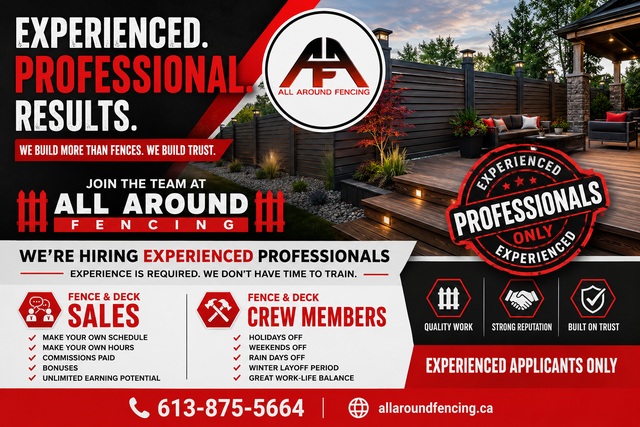 Fence and Deck Experts Wanted