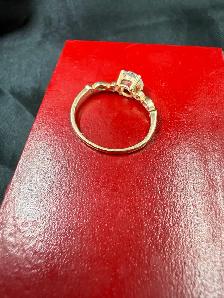 Women's 14K Rose Gold Ring with Cubic Zirconia~Size 7 - Photo 3
