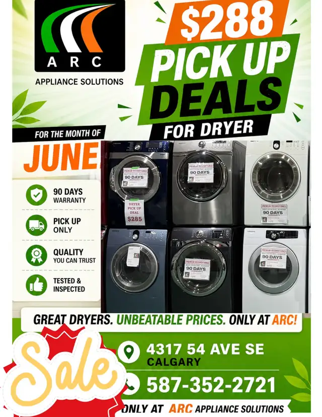 RAINY DAY PROMO ON DRYER PICK UP $285 ONLY