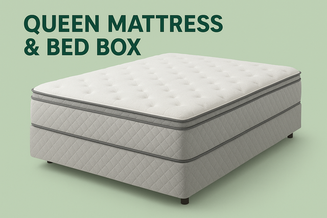 Queen Bed Frame & Mattress For Sale
