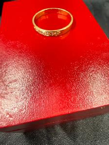 Women's 14K Gold Eternity Band with Diamonds~Size 8 - Photo 3