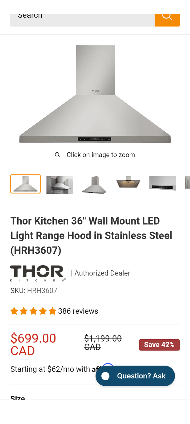 36 INCH RANGE