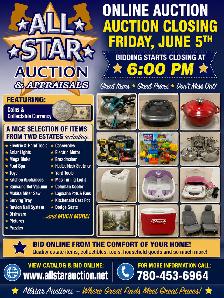EDMONTON:  Timed Online Estate Auction - Closing June 5th at 5pm