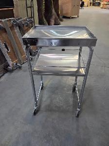 Stainless Steel 2 Tier Rolling Trolley