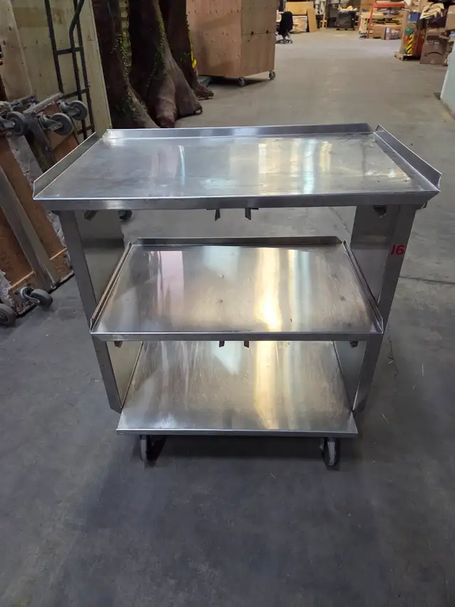 Stainless Steel 3 Tier Rolling Trolley