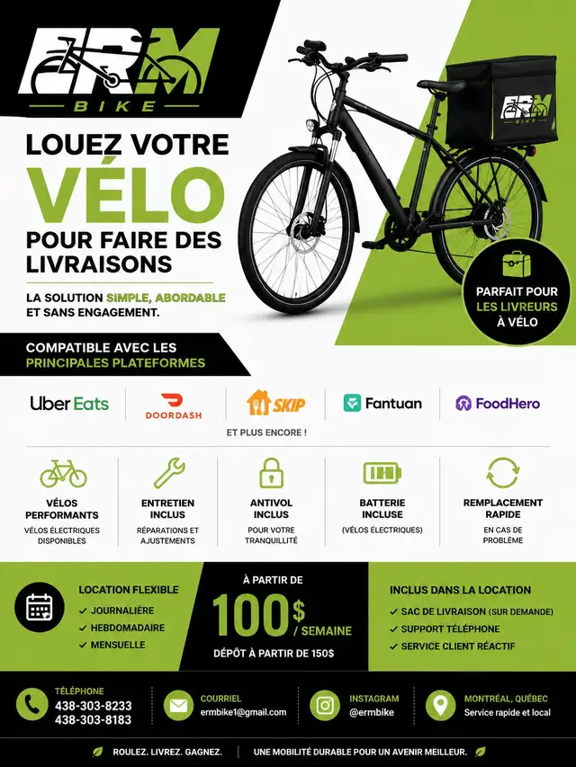 vélo pour livraison