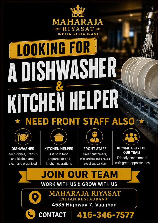 WE NEED FRONT AND KITCHEN STAFF