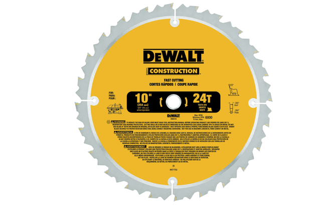 DeWALT® DW3112 Fast Ripping Thin Kerf Circular Saw Blade, 10 in