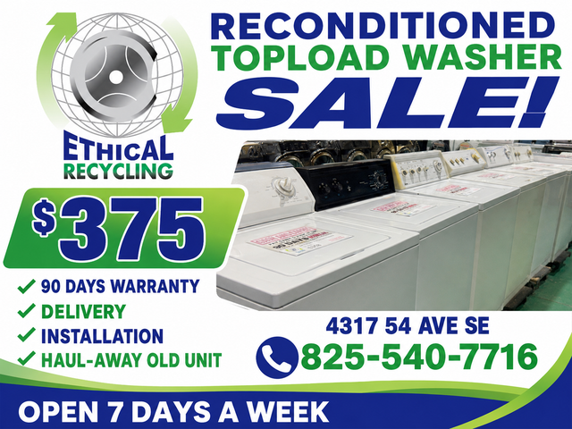 BIG SALE ON TOPLOAD WASHER $375 ONLY FREE DELIVERY