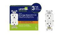 Leviton Decora 20 Amp Tamper-Resistant Slim GFCI Receptacle