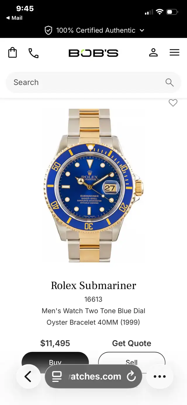wanted men’s Rolex watch
