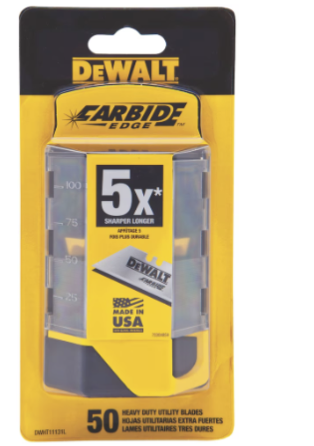DEWALT Carbide Utility Blade (50-Pack)