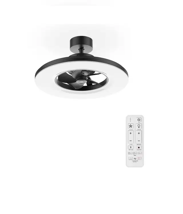 New! Sarina 23' indoor Matte Black Ceiling Fan with Remote