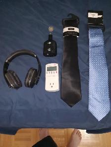 Miscellenious items music player headphone ties dvds swim masks - Photo 3