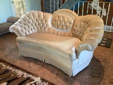 Antique living room furniture,  electric fireplace