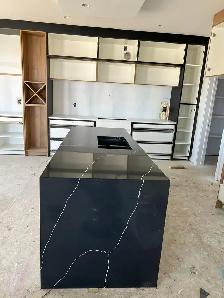 Quartz Countertops and Kitchen Cabinets