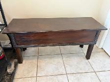 Beautiful antique/vintage solid oak storage bench