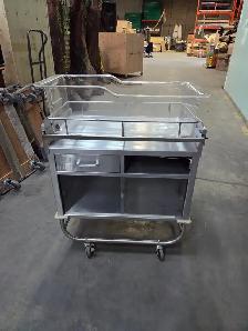 Stainless Steel Rolling Bassinet Cabinet With Drawer