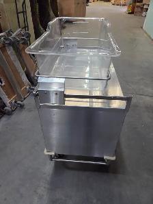 Stainless Steel Rolling Bassinet Cabinet With Drawer - Photo 2