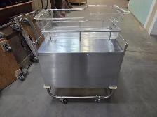 Stainless Steel Rolling Bassinet Cabinet With Drawer - Photo 3