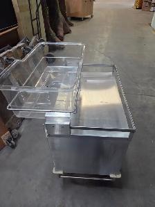 Stainless Steel Rolling Bassinet Cabinet With Drawer - Photo 5