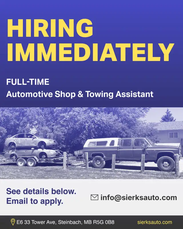 FULL-TIME AUTOMOTIVE SHOP & TOWING ASSISTANT