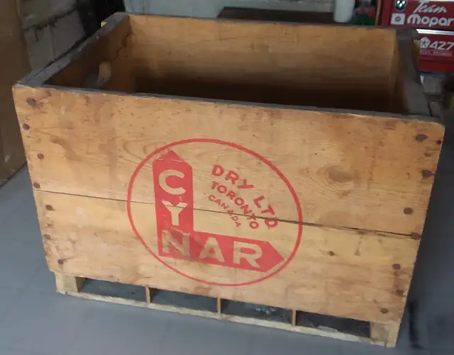 70's Era Vintage CYNAR Dry Ltd. Wooden Pop Crate