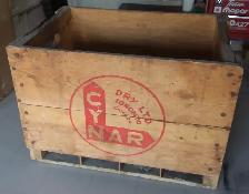 70's Era Vintage CYNAR Dry Ltd. Wooden Pop Crate
