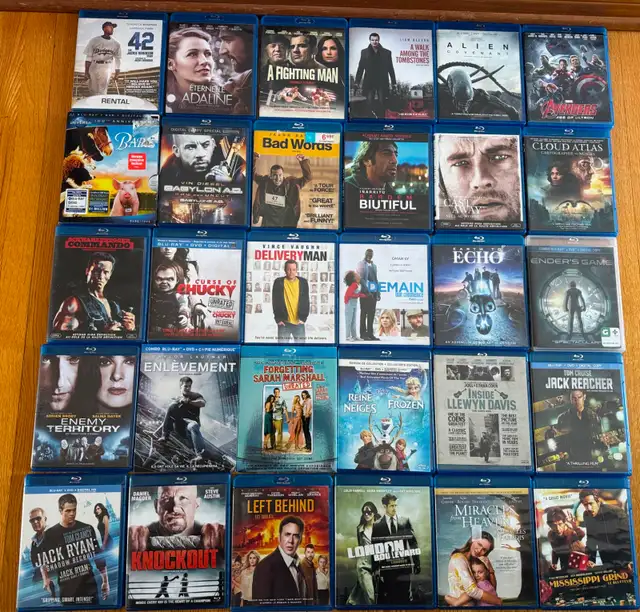 Lot de 67 blu-ray pour $90.00