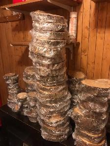Grande variété de tranches de bois en vente