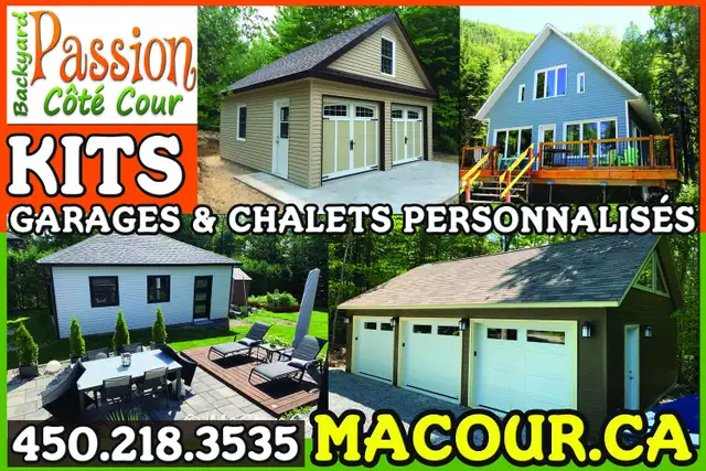 KIT PCC GARAGE / CHALET 24x24… CHARPENTE OU COMPLET… MEGA VENTE