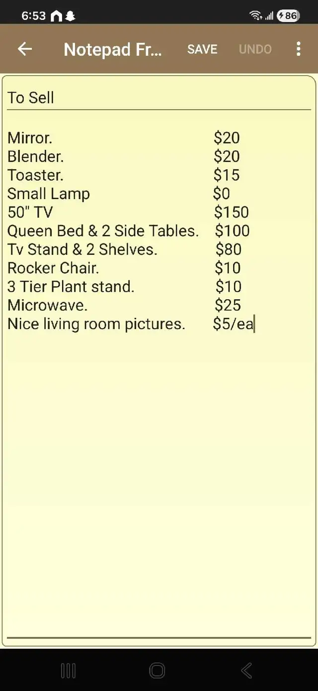 Moving Sale