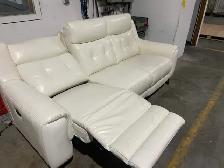Top grain leather power reclining sofa - Photo 3
