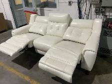Top grain leather power reclining sofa - Photo 4