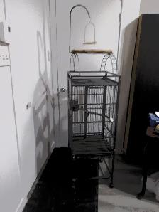 Cage a perroquet en metal sur roue $350 .  neg. - Photo 5