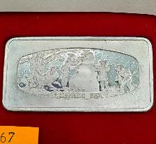 1974 Franklin Mint Christmas .999 Fine Silver Ingot - Photo 2
