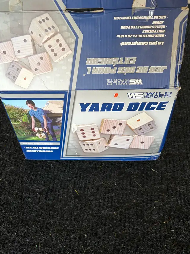 Yard dice for camping Yahtzee