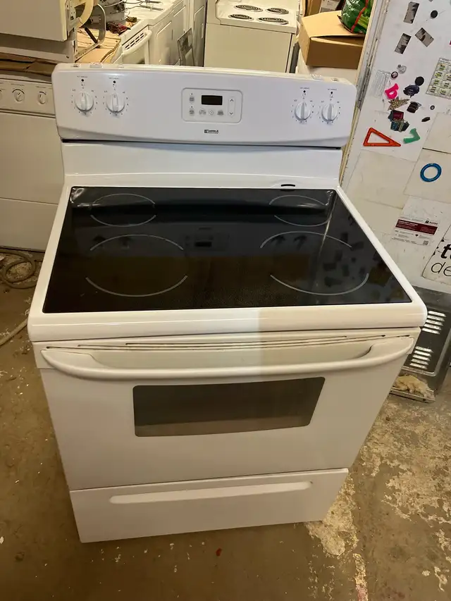 kenmore white  flat top stove