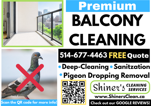 Premium BALCONY DEEP-CLEANING & SANITIZATION Services Montreal