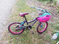 kids bike excellent cond   helmet