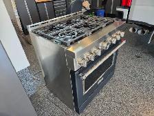 KitchenAid Imperial Black 36-Inch Commercial-Style Gas Range