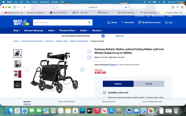 New in Box Rolling Walker Transport Chair Combo