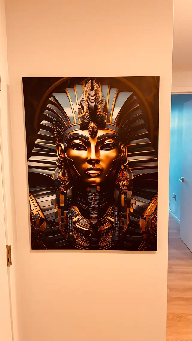 Toile sur cadre de bois