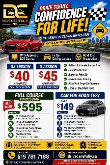 G, G2 Driving Lessons and Road Test