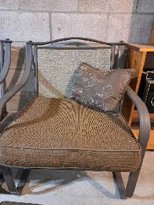 2 Patio Chairs with Cushions and  Footstools - Photo 3