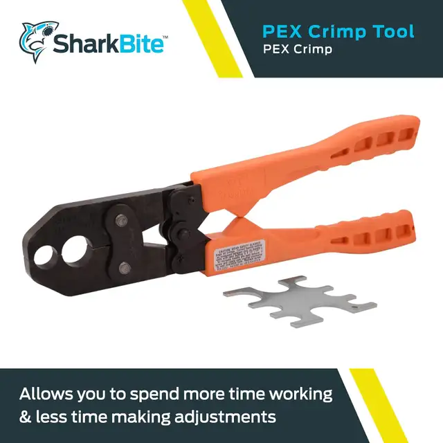 New! SharkBite 1/2' to 3/4' PEX Crimp Tool 2 sizes in 1 Tool