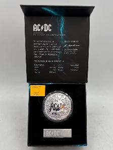 1oz .999 Fine Silver AC/DC 50th Anniversary Frosted Coin