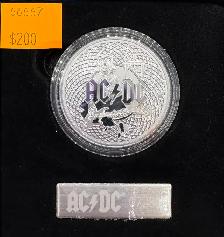 1oz .999 Fine Silver AC/DC 50th Anniversary Frosted Coin - Photo 4